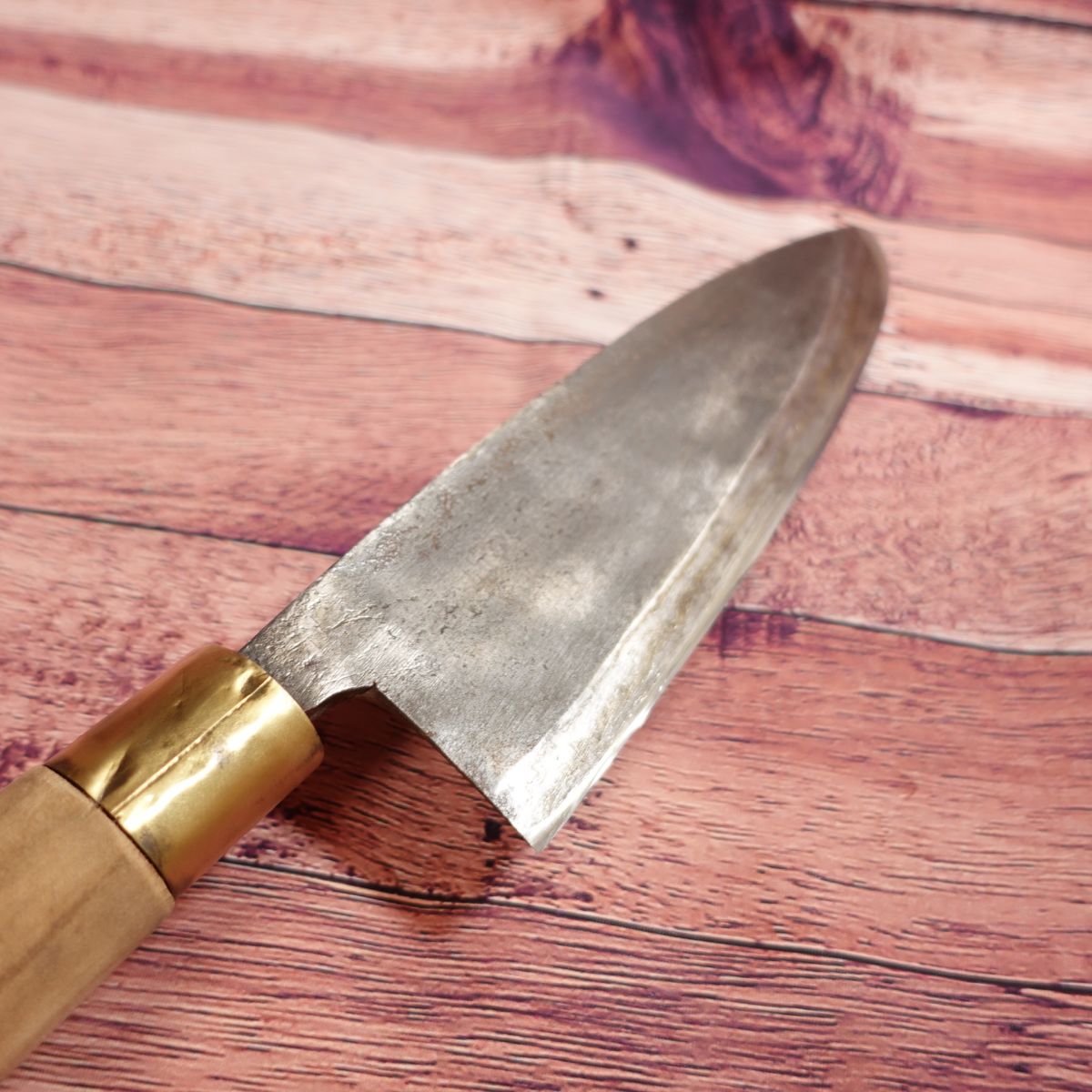 Couteau Kobo Deba grand format, aiguisé, forgé noir, lourd, à un seul tranchant, acier