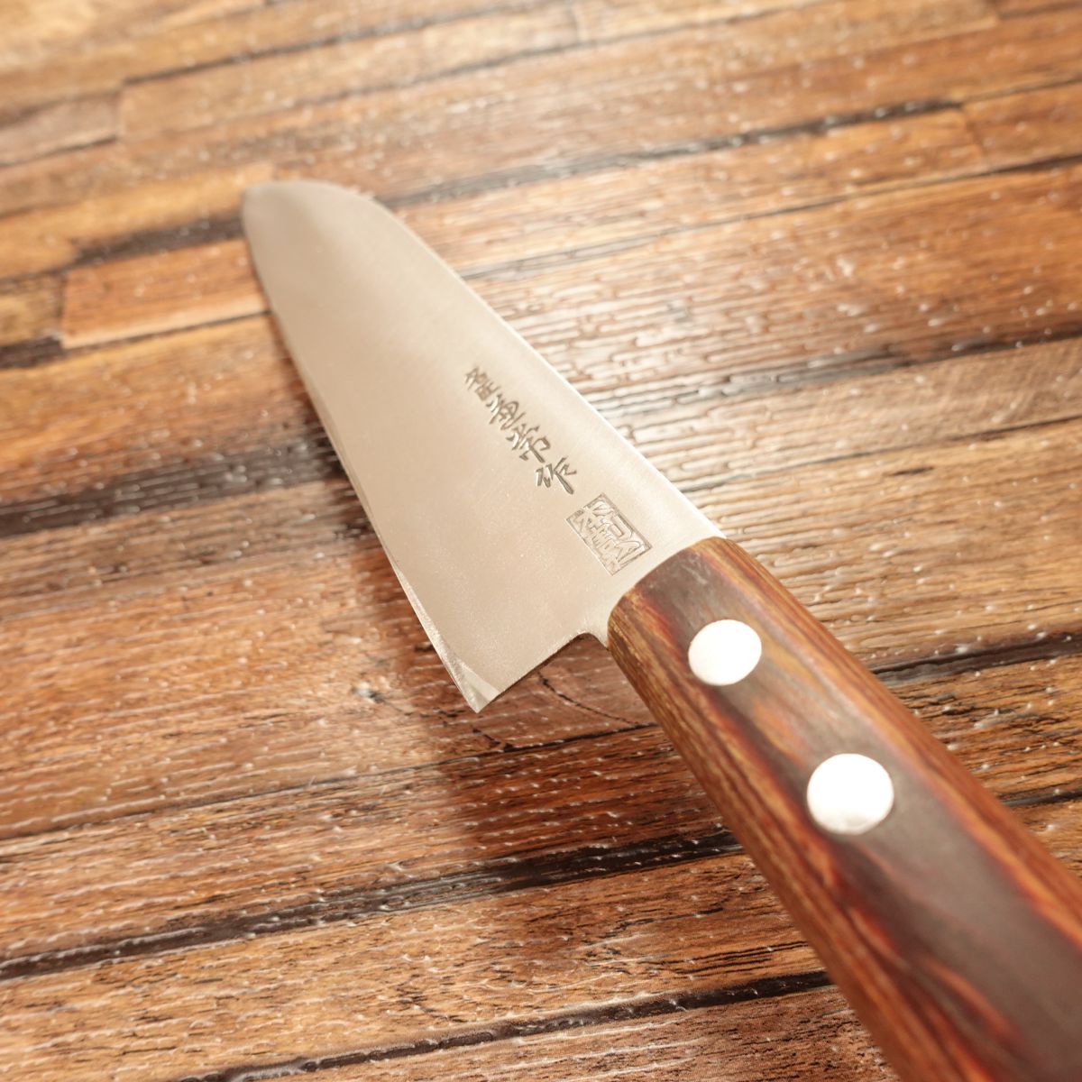 Kanetsune Santoku Knife, Sharpened, All-Purpose Knife, Small Santoku, Master Kanetsune, Hon-Warikomi