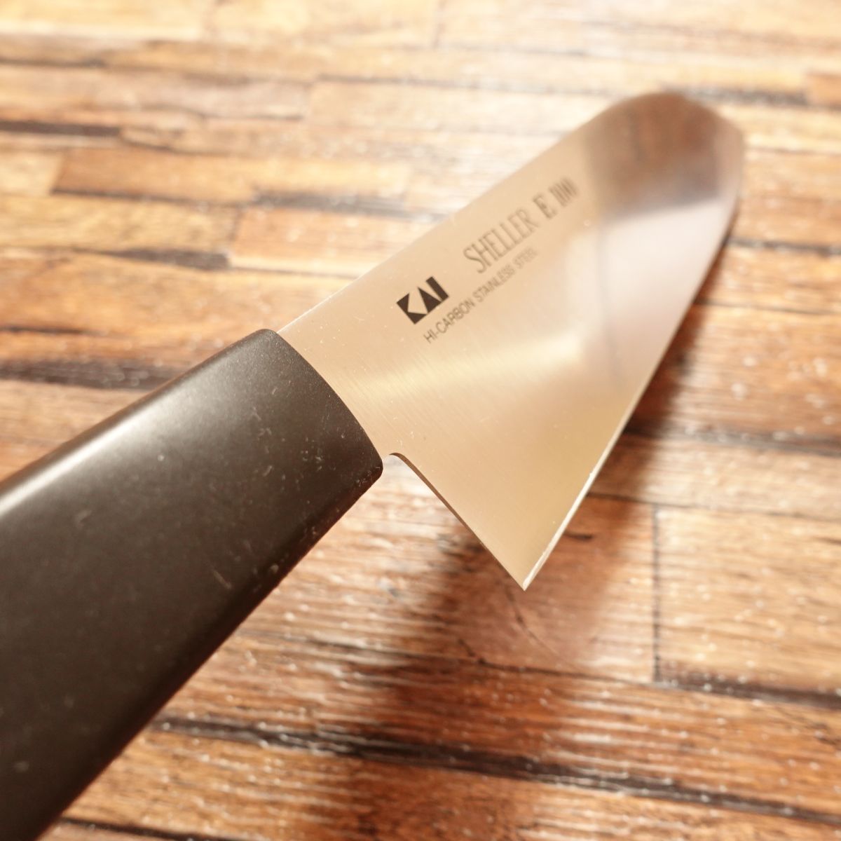 KAI Santoku Knife, Sharpened, SHELLER E100, All-Purpose Knife, Stainless Steel, Unused