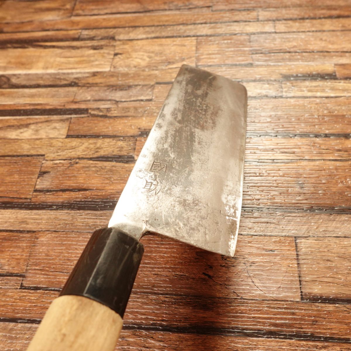 Kawachimori Kunisuke Nakiri Knife, Sharpened, Kuro-Uchi Finish, Nakiri, Ishikiri Kawachimori Kunisuke, 165mm