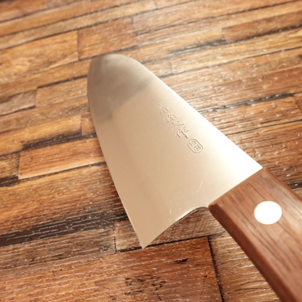 Couteau Santoku Noshu Magoroku, aiguisé, couteau universel, sélection spéciale, avec sceau
