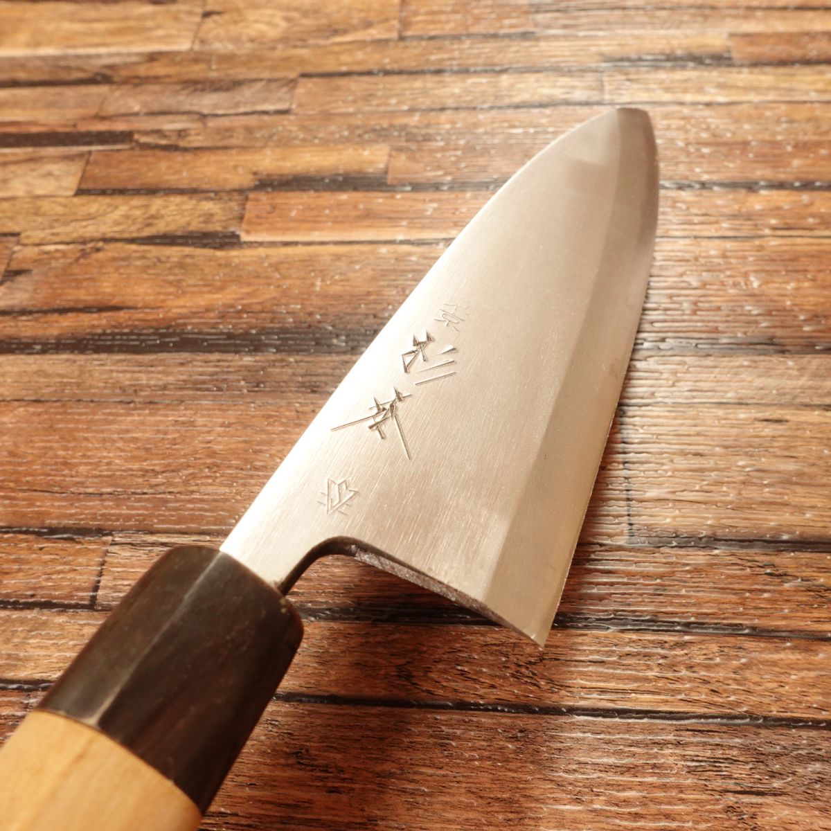 Sugimoto Deba Knife, Sharpened, Over 6 Sun, Water Buffalo Handle, Tokyo Sugimoto, Nearly Unused Stored Item
