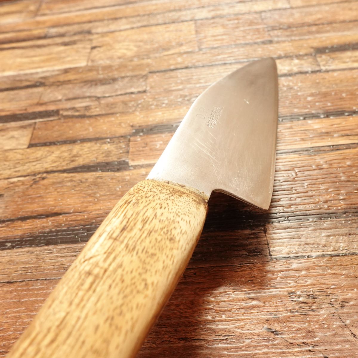 Shigemasa Aji-Kiri Knife, Sharpened, Small Deba Knife, Santoku, All-Purpose, Warikomi, Shigemasa no Saku Special Selection, 125mm