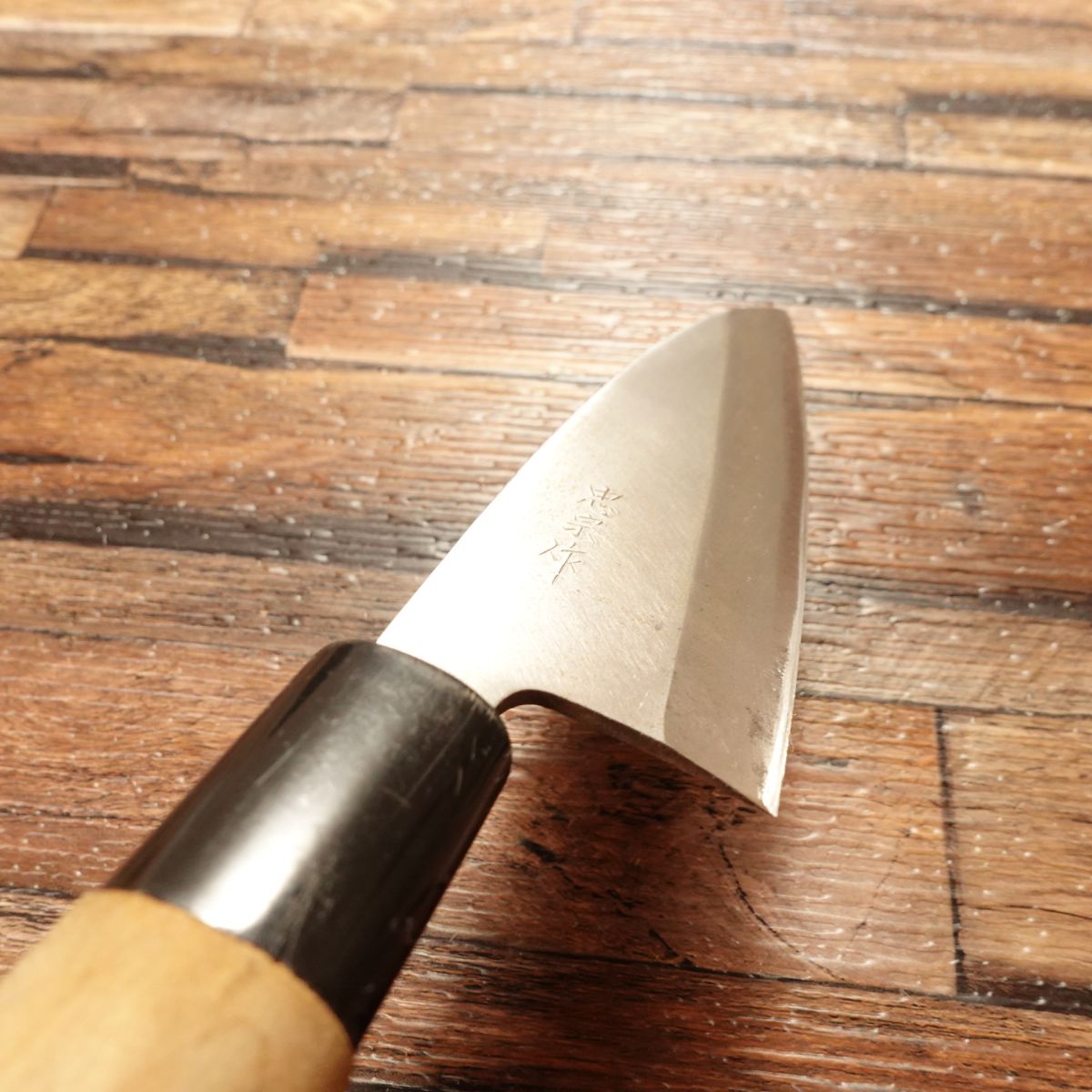 Tadamune Aji-Kiri Knife, Sharpened, Small Deba Knife, Masterpiece, Tadamune Saku, Hagane Steel, 105mm