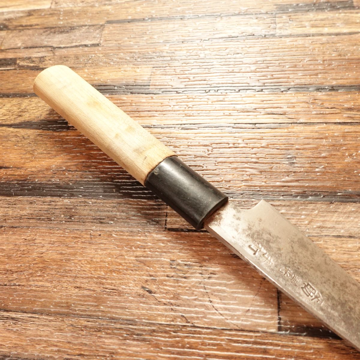 Asuke Shigemitsu Japanese Petty Knife, Sharpened, Fruit Knife for Decorative Cuts, Single Bevel, 115mm