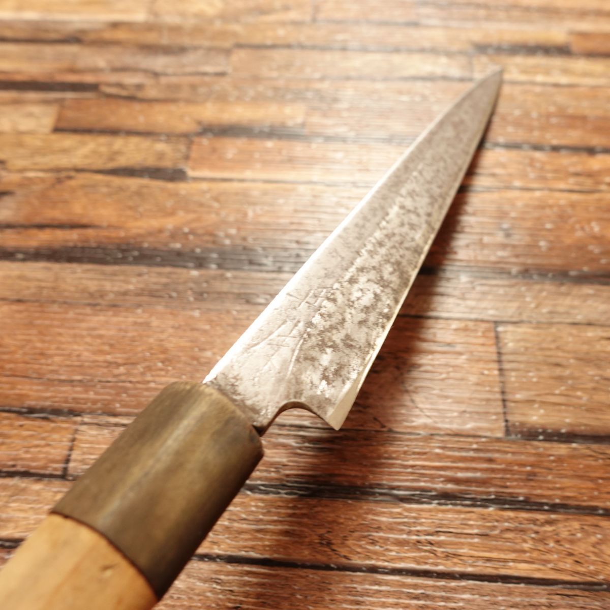 Masamoto Yanagiba Knife, Sharpened, Sashimi Knife, Water Buffalo Handle, Hagane