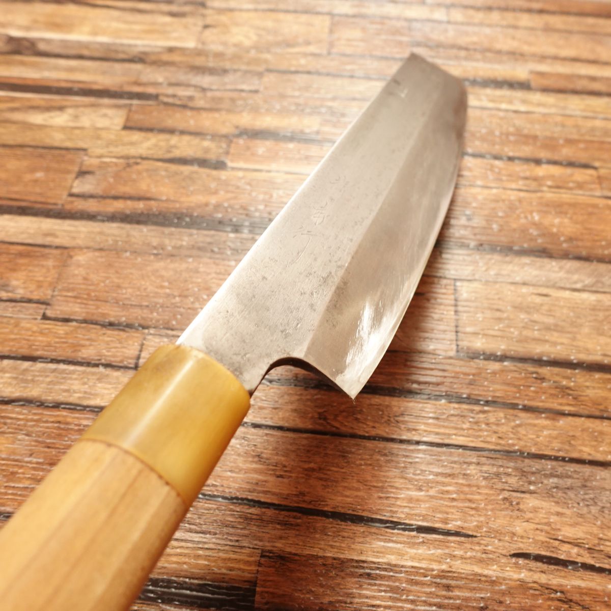 Sakai Takayuki Sushi Knife, Sharpened, White Buffalo Handle, Maki Sushi Cutter, Carefully Used