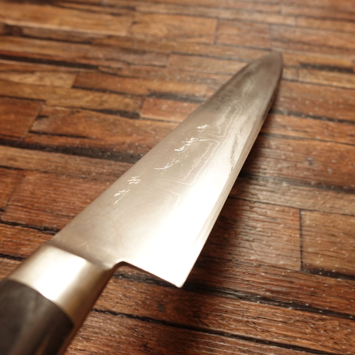 Sakai Jikko Sujihiki Knife, Sharpened, Damascus, Slicer, Gyuto, Suminagashi Pattern