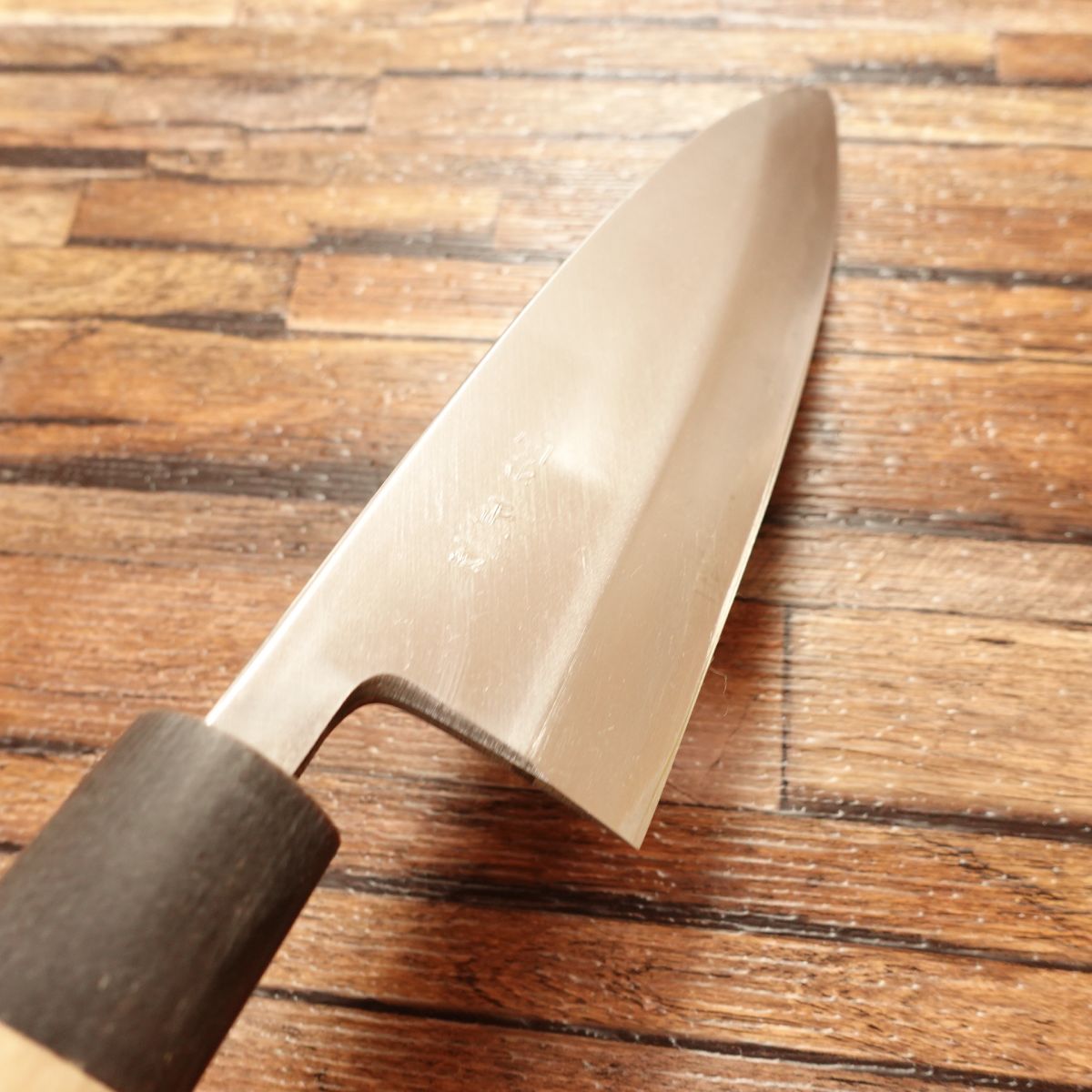 Shodai Masayoshi Mioroshi Knife, Sharpened, Deba Knife, Water Buffalo Handle