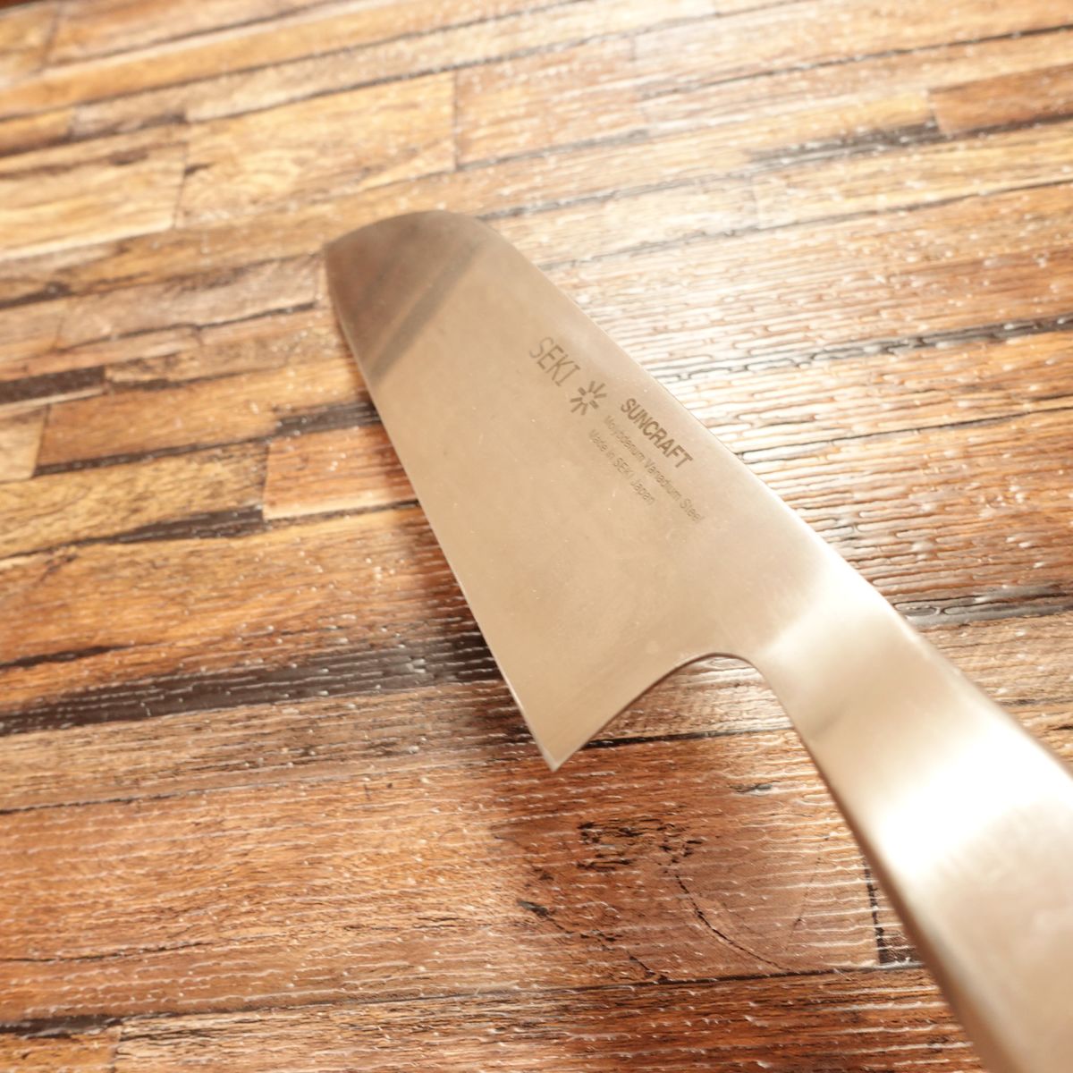 SUNCRAFT Santoku Knife, Sharpened, All-Purpose Knife, All Stainless Steel, SEKI