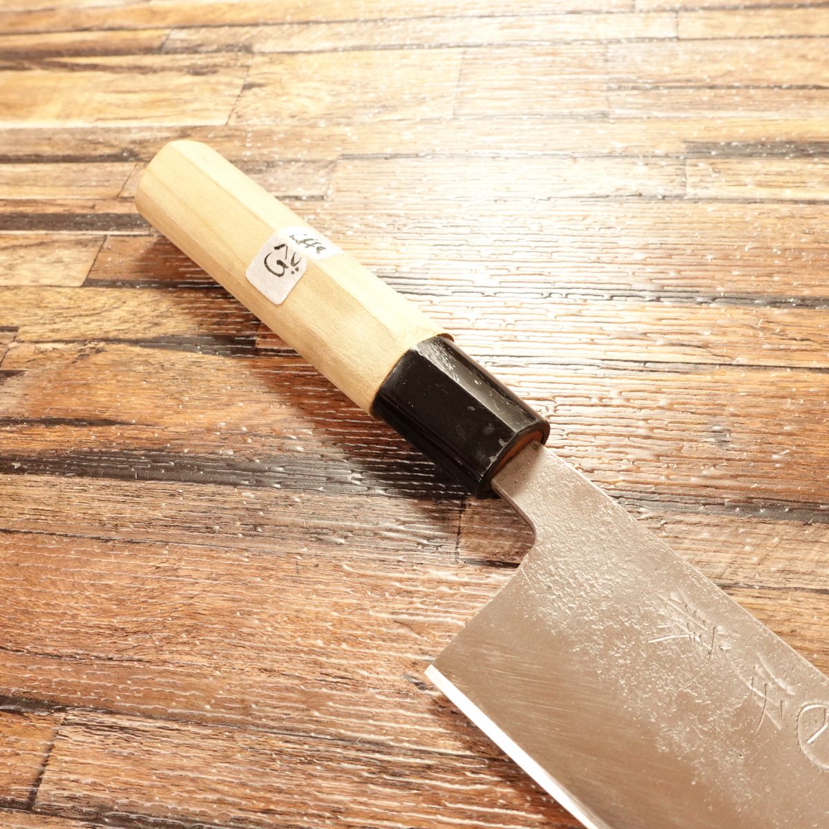 Ito Japanese Santoku Knife, Sharpened, Marusan Brand, Nashiji Finish, Hon-Warikomi Hagane Steel, 165mm