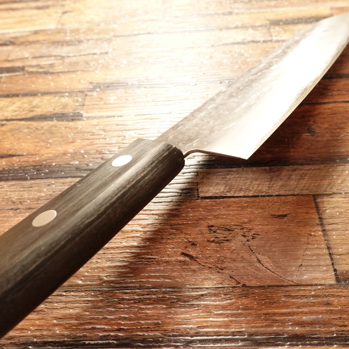 Yamashita Santoku Knife, Sharpened, Hammered Finish, Forged, All-Purpose Knife, 165mm