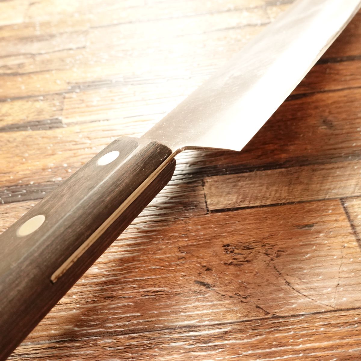 Couteau Nakiri Sakai Kazuhiro, affûté, Hon-Warikomi, double biseau, 165 mm