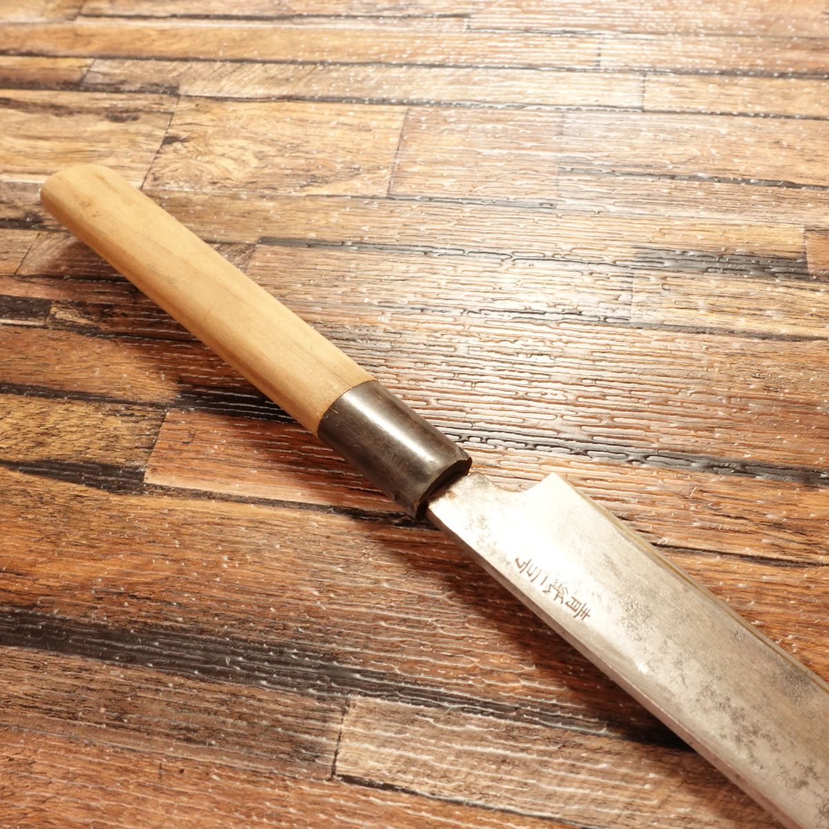 Shoichi Yanagiba Knife, Sharpened, Water Buffalo Handle, Sashimi Knife, Aogami No.2 Steel, 210mm