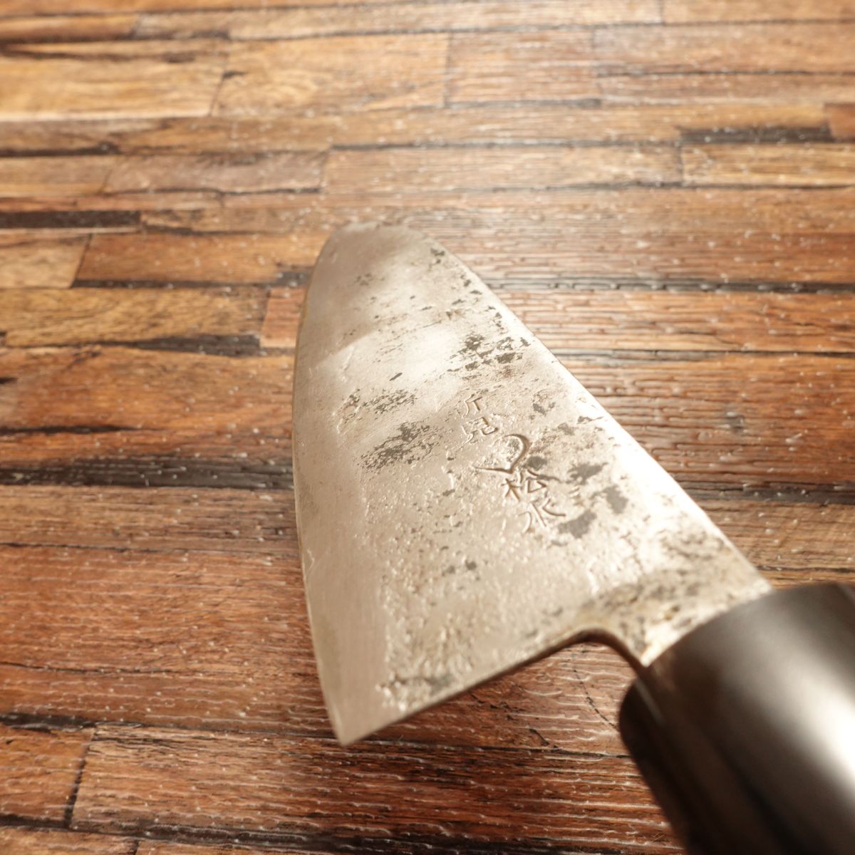 Niimi Shosui Santoku Knife, Sharpened, Black-Forged, All-Purpose Knife, Takeda Shosui Saku, Bitchu, Takeda Hamono, 170mm