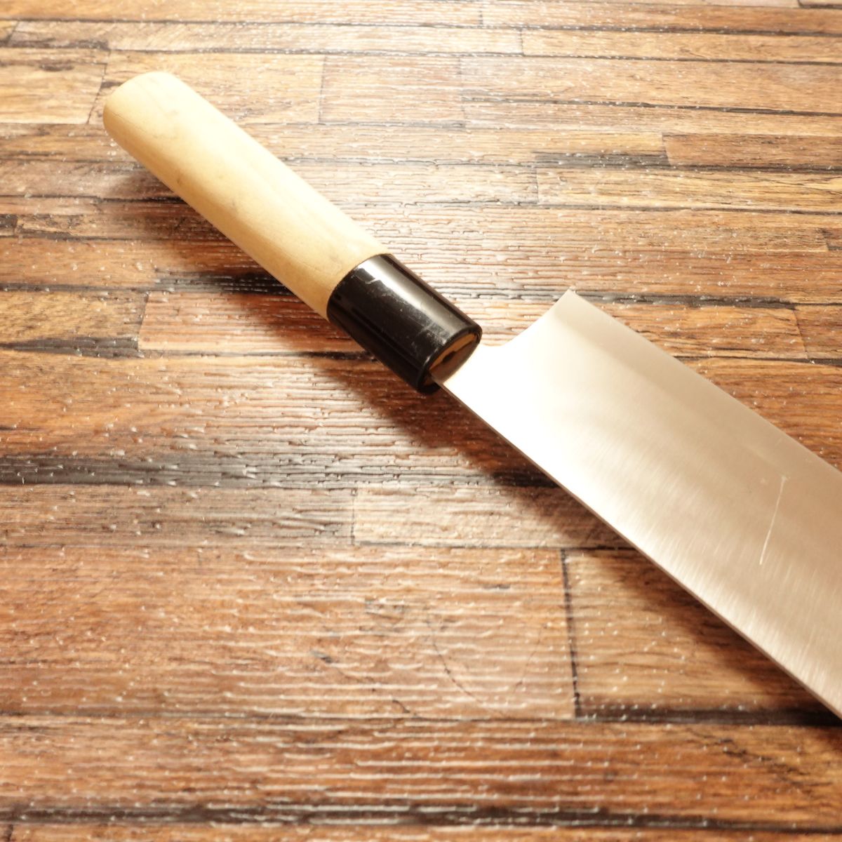 Noshu Magoroku Nakiri Knife, Sharpened, Stainless Steel, Double Bevel, 165mm