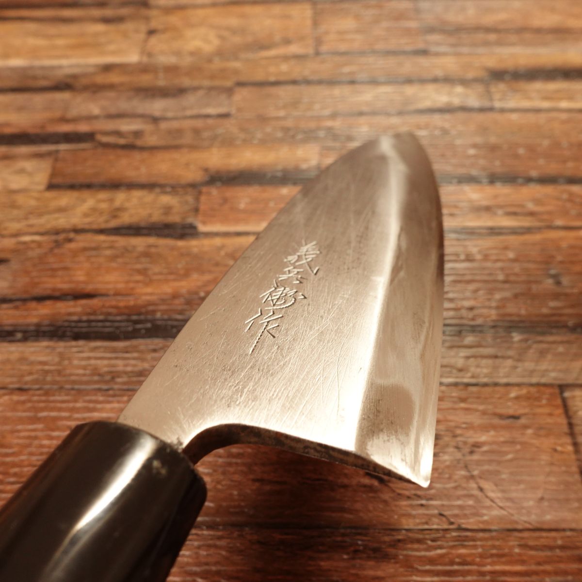 Gihei Deba Knife, Sharpened, Hagane, Sticker on Handle, 155mm