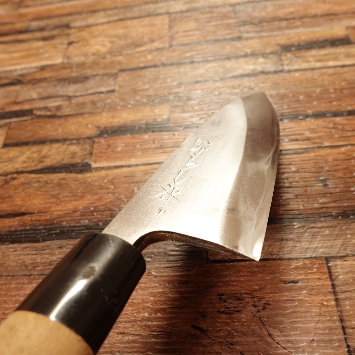 Igarashi Aji-Kiri Knife, Sharpened, Small Deba Knife, Hagane, Lightly Used, 125mm