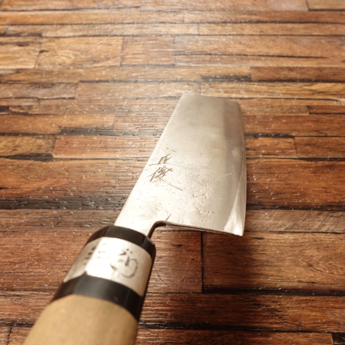 Masatoshi Nakiri Knife, Sharpened, Warikomi, Nakiri Knife, With Seal, Lightly Used, 165mm