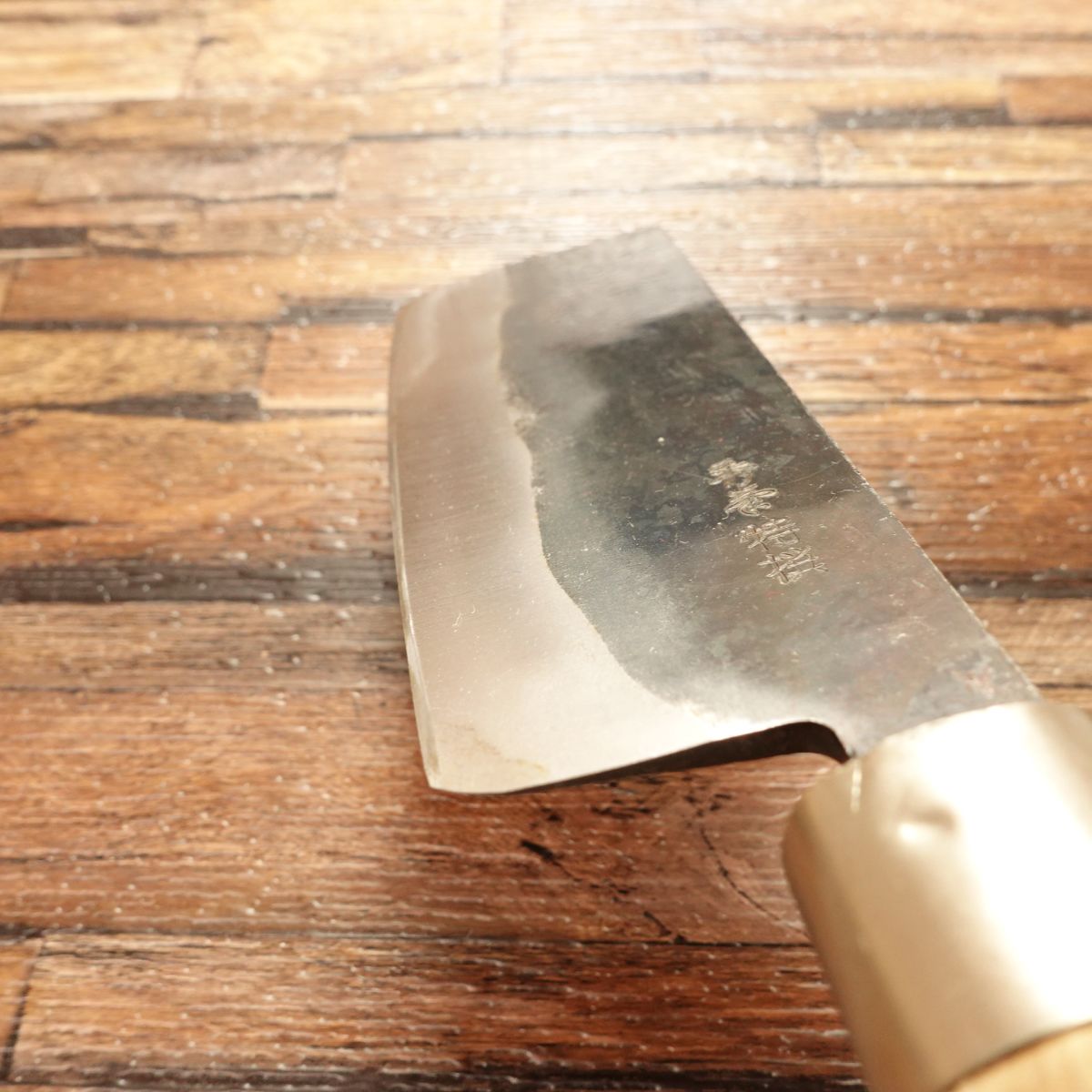 Hidemine Nakiri Knife, Sharpened, Black-Forged, Special Selection, Shuho, Nakiri, Unused Stored Item, 140mm