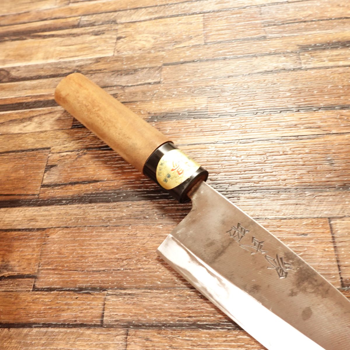 Minamoto Takeaki Ai-Deba Knife, Sharpened, With Seal, Hagane Steel, 155mm