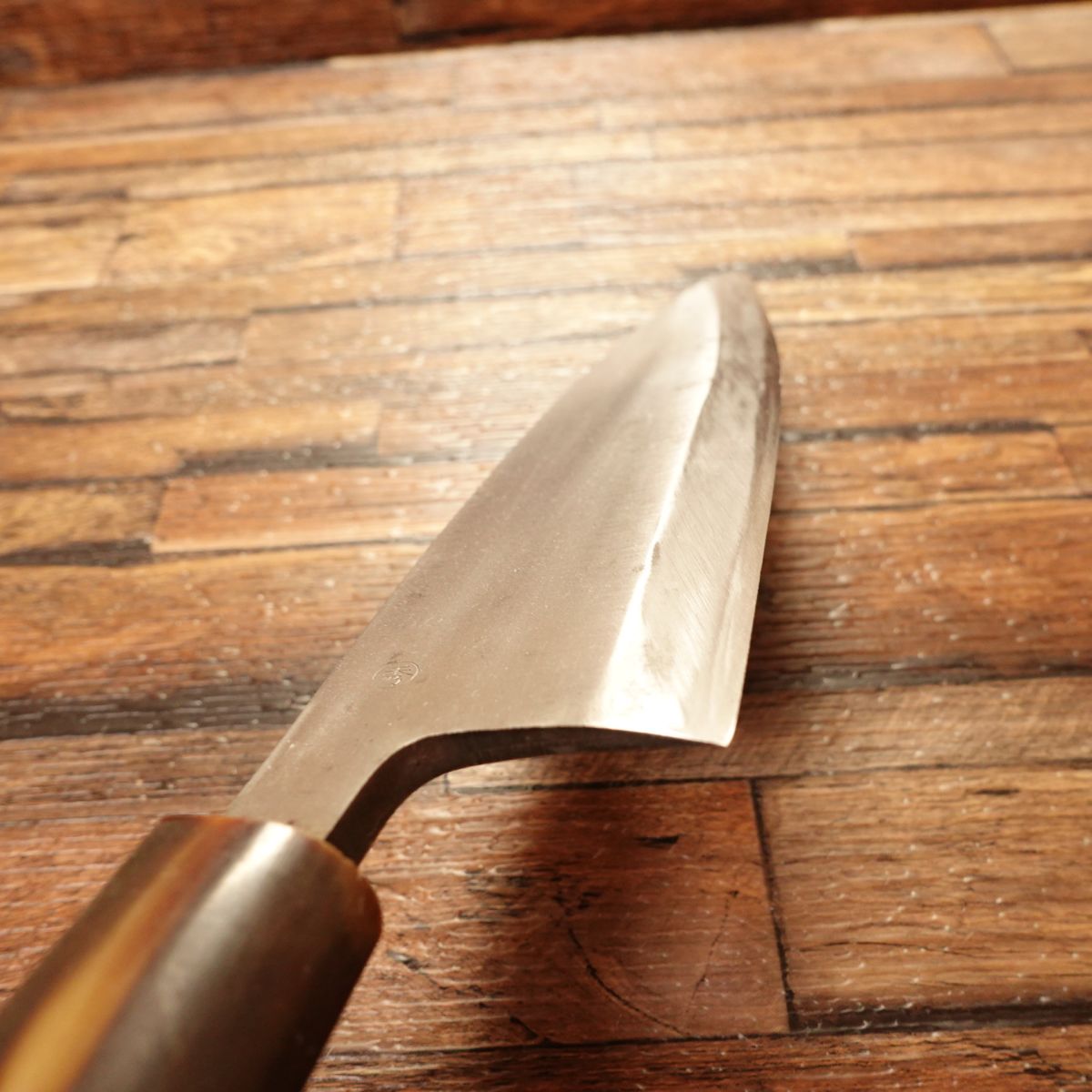 Masamoto Mi-Oroshi Knife, Sharpened, Water Buffalo Handle, Slim Deba, “Shu”, 180mm