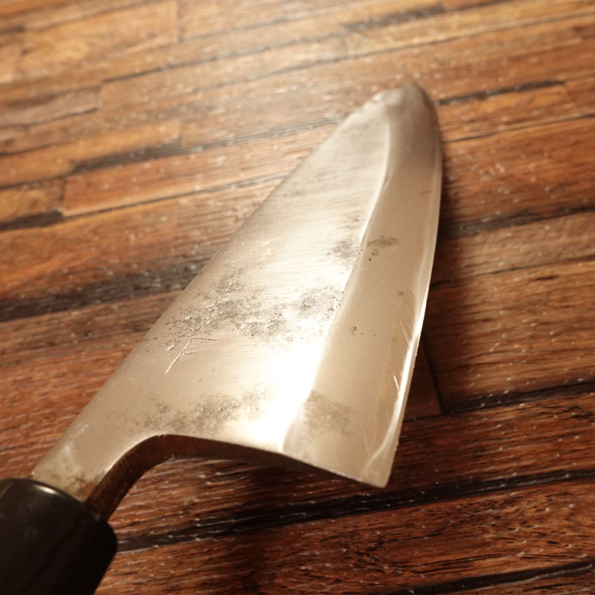 Yoshitomo Deba Knife, Sharpened, Hagane, Yoshitomo Work, 165mm
