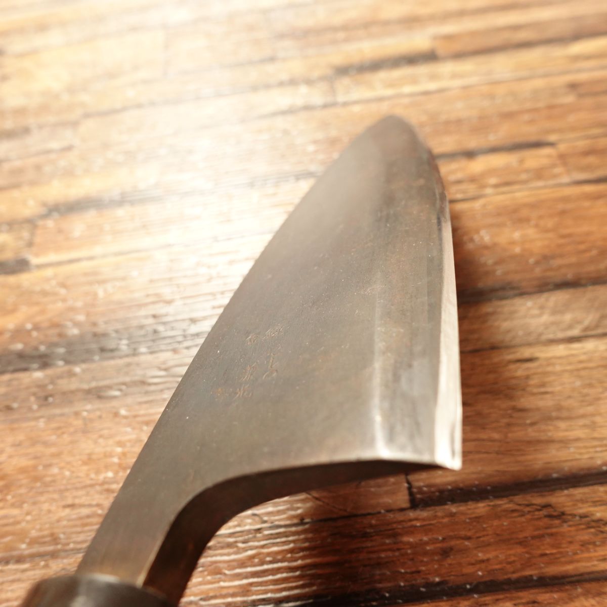 Koshino Kanemitsu Deba Knife, Sharpened, Black Rust Finish, Hagane Steel, Single Bevel, 170mm