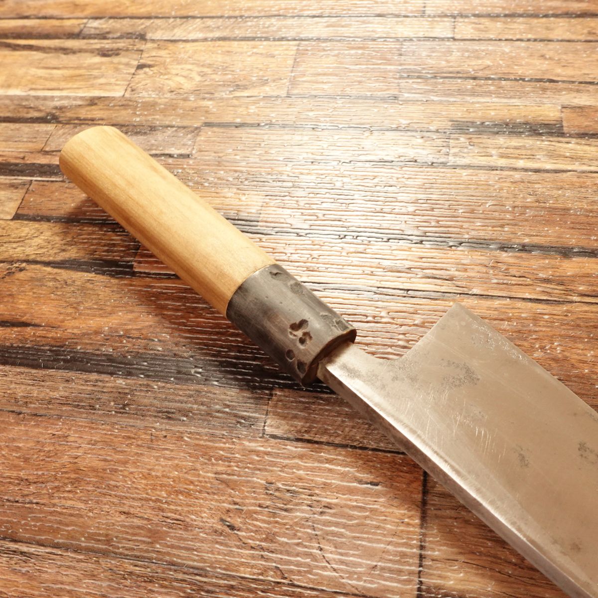 Minamoto Masatsugu Deba Knife, Sharpened, Buffalo Horn Handle, Hagane Steel, Single Bevel, 155mm