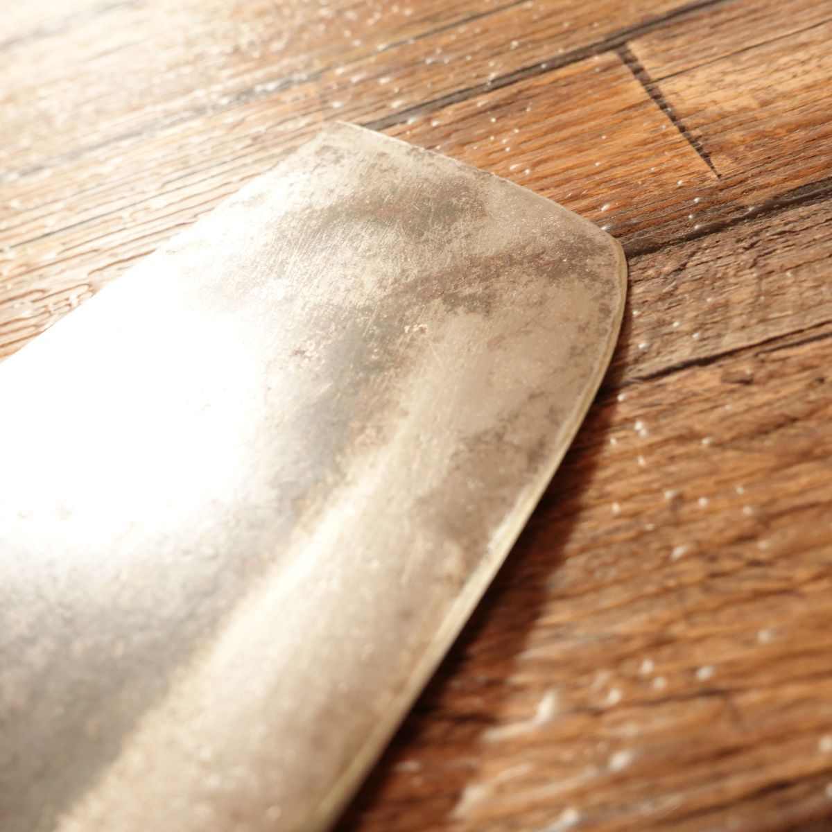 Nakataya Nakiri Knife, Sharpened, Kurouchi Finish, Hand-Forged, 145mm