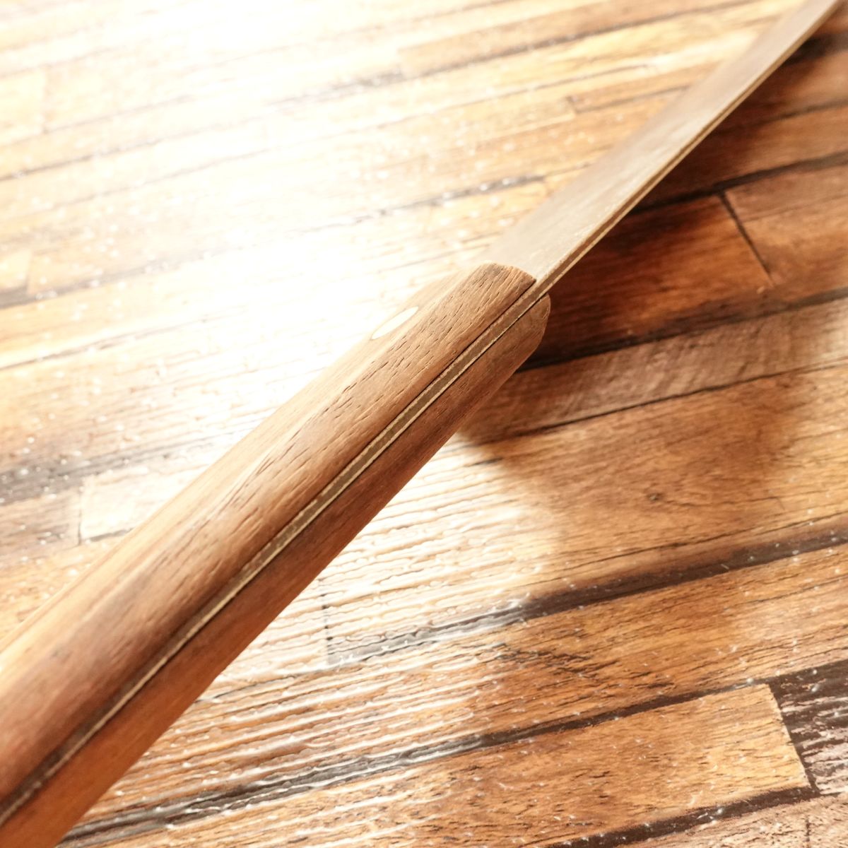 Fujiwara Teruyasu Santoku Knife, Sharpened, All-Purpose Knife, Teruyasu, Nashiji Finish, Shirogami #1 Steel, 180mm