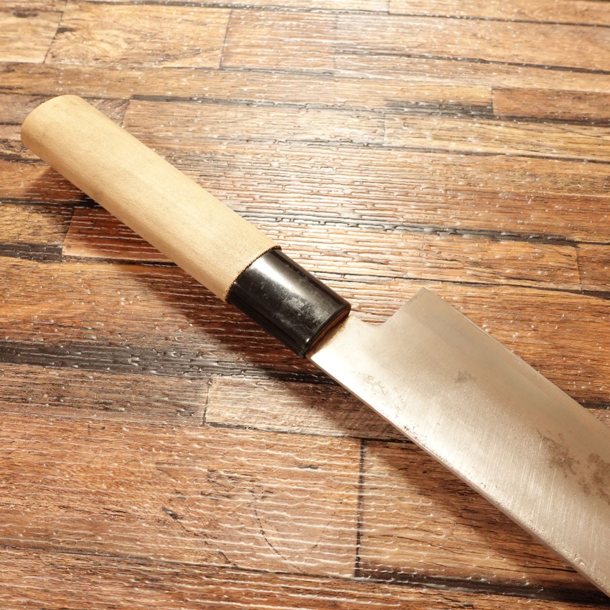 Hidetuna Santoku Knife, Sharpened, All-Purpose Knife, Wazukuri Hidetuna, Hagane Steel, 170mm