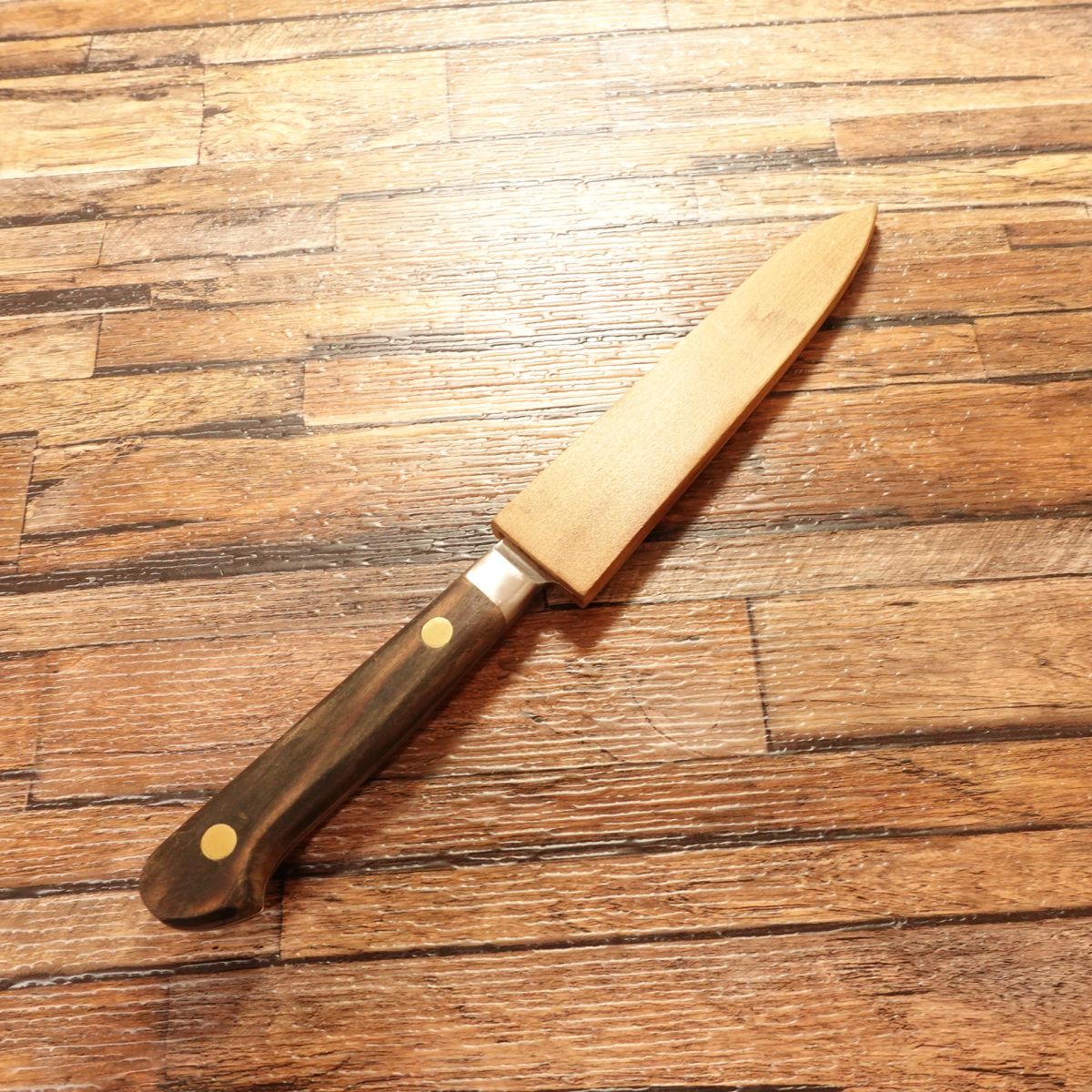 Misono Petty Knife, Sharpened, Stainless Steel, Wooden Saya, 115mm