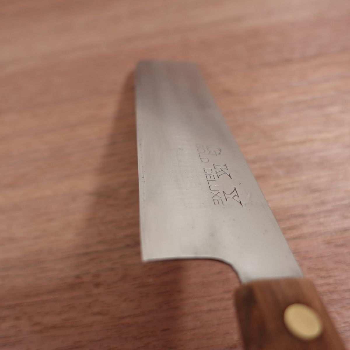 Koji Nakiri Knife, Sharpened, GKY GOLD DELUXE, Laminated Steel, Special Forged, 160mm