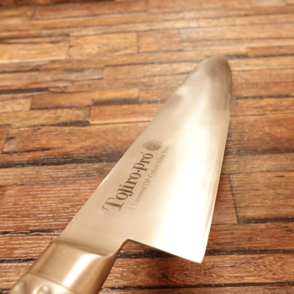Tojiro Pro Gyuto Knife, Sharpened, 3-Layer DP Cobalt, Warikomi, 240mm