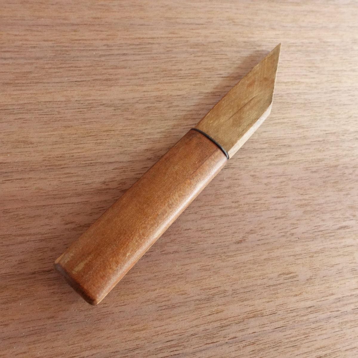 Kakuri Kiridashi Knife, Sharpened, Full Steel, Single Bevel, With Sheath, Hagane Steel, 65mm