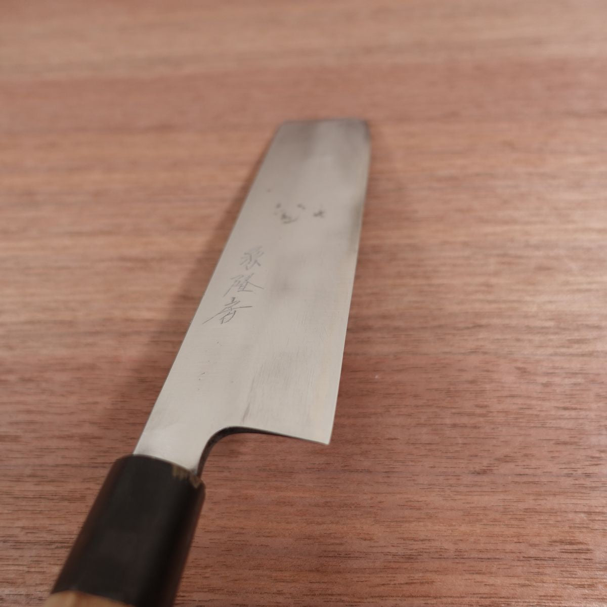 Minamoto Takafusa Usuba Knife, Sharpened, Water Buffalo Handle, Single Bevel, 180mm