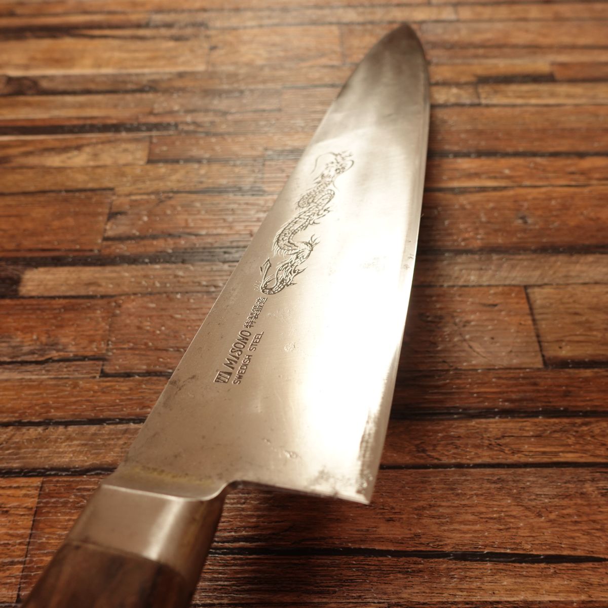 MISONO Gyuto Knife, Sharpened, Dragon Series, Chef Knife, All-Purpose Knife, Swedish Steel, Special Forging, Slight Single Bevel 8:2, 300mm