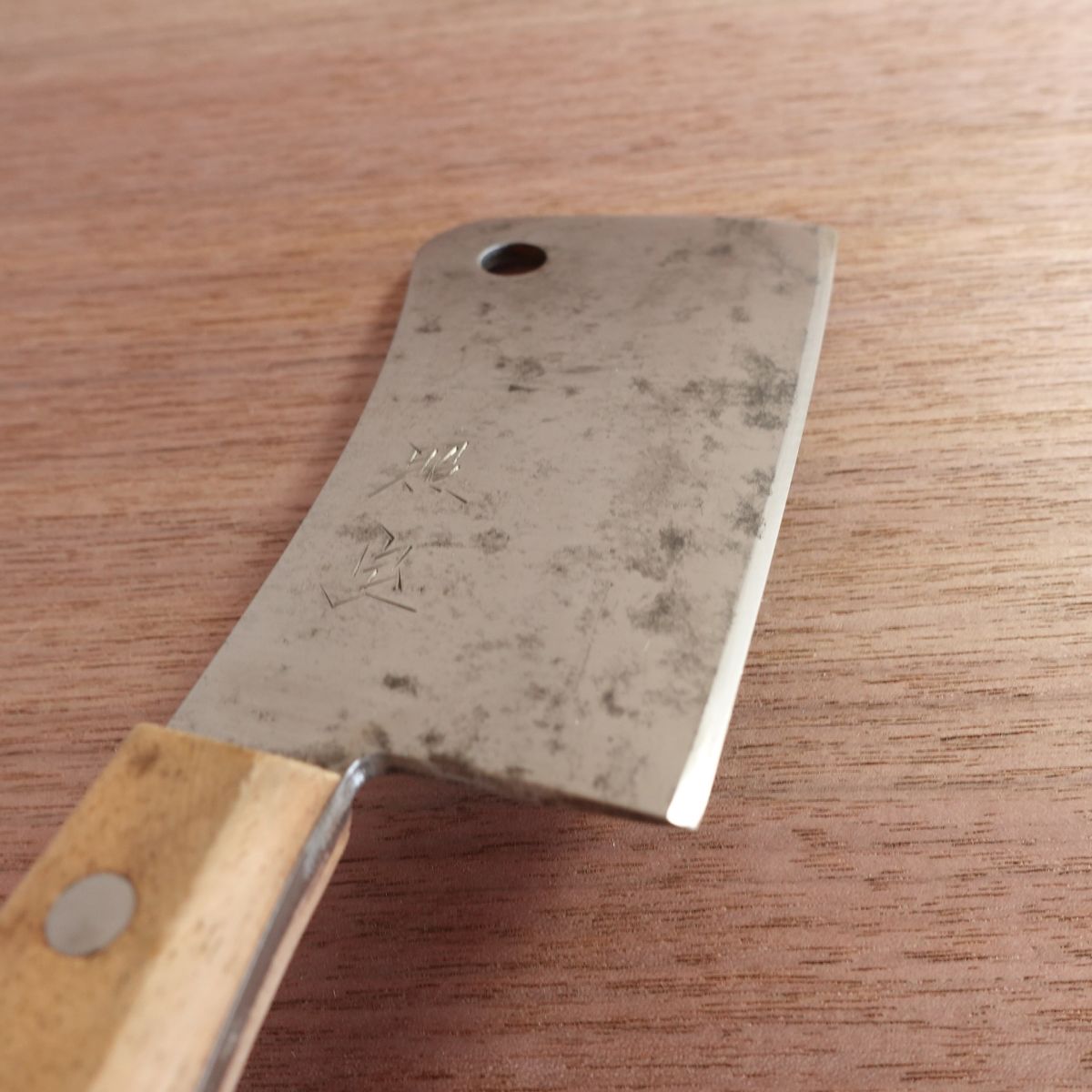 Shouhou Cleaver Knife, Sharpened, Bone Cutter, Chopper, Hagane Steel, 110mm