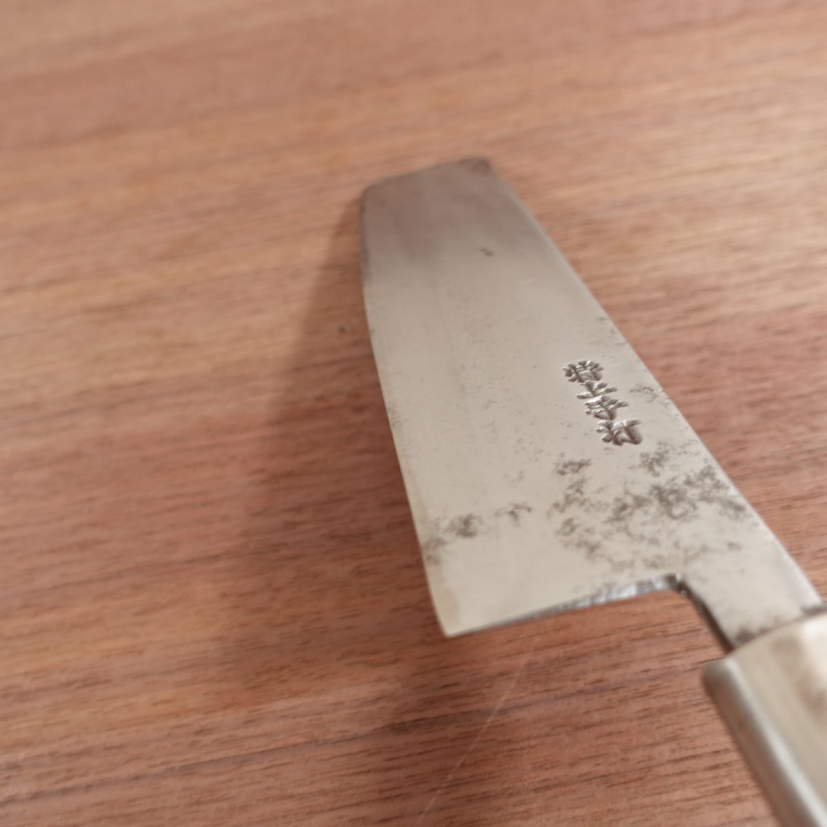 Tokujo Handmade Nakiri Knife, Sharpened, Carbon Steel, Double Bevel, Retro Handmade, 160mm