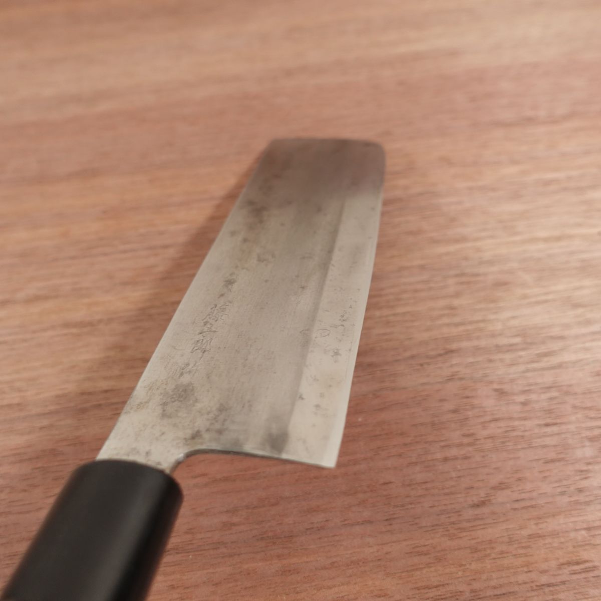 Togoro Nakiri Knife, Sharpened, Carbon Steel Double Bevel, Nakiri, Quality Assurance Sticker, 160mm