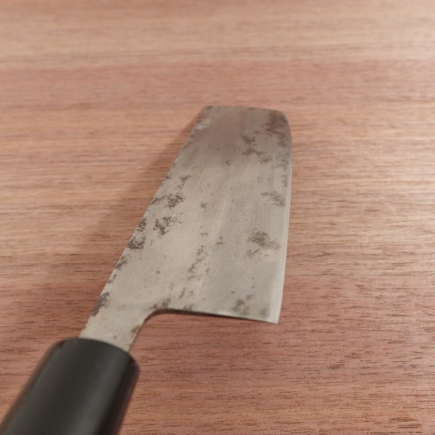 Rikiso Nakiri Knife, Sharpened, Carbon Steel, Double Bevel, Sticker Attached, 160mm