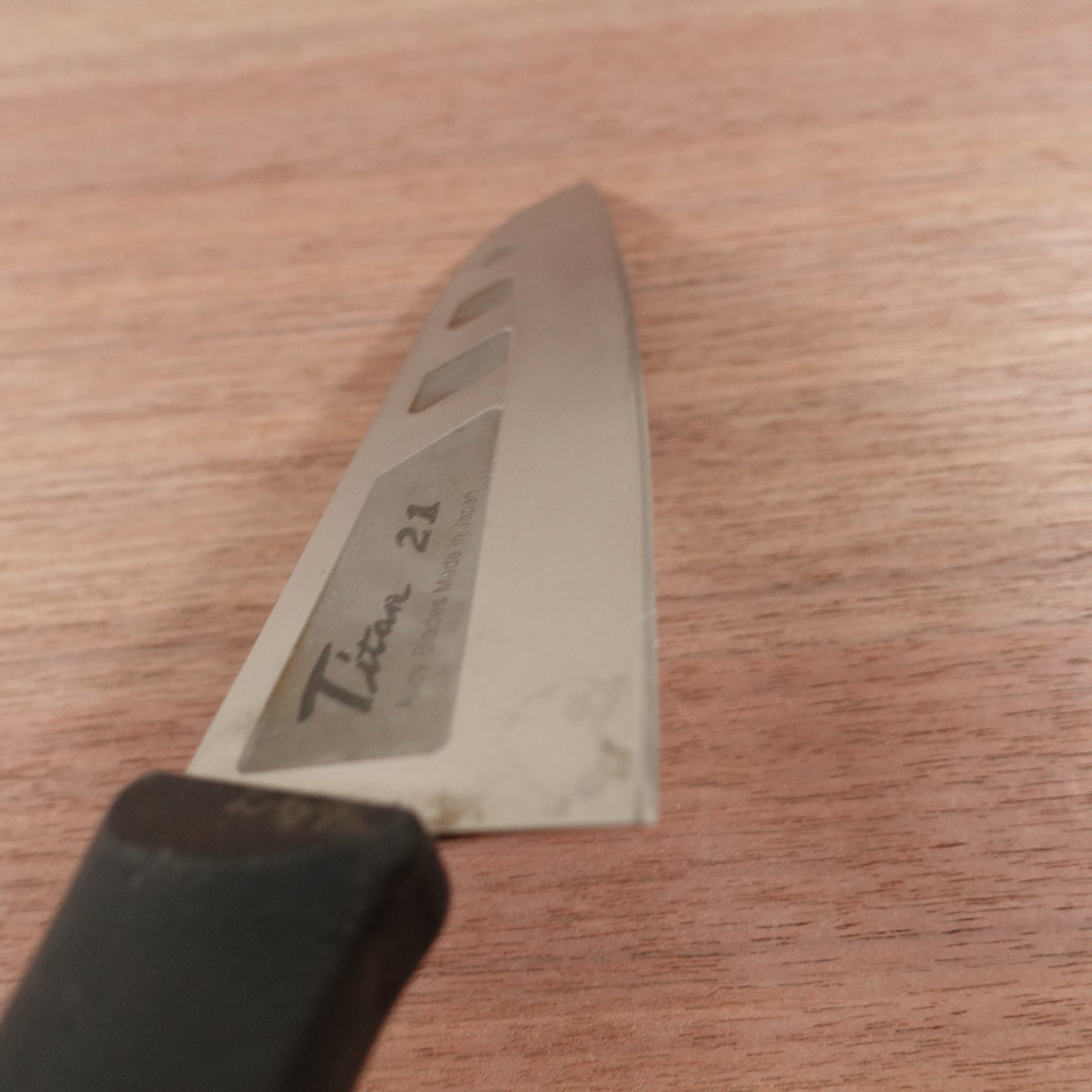 Titan21 Santoku Knife, Sharpened, All-Purpose Knife, Titanium, Silver, FOREVER, 160mm