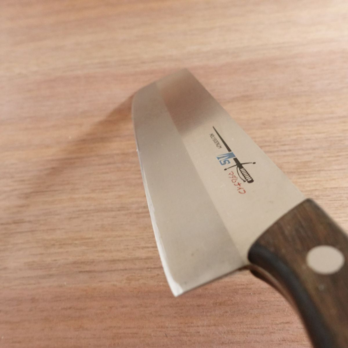 Madam Knife Nakiri Knife, Sharpened, TS Madam, Carbon Steel Core Stainless, 180mm