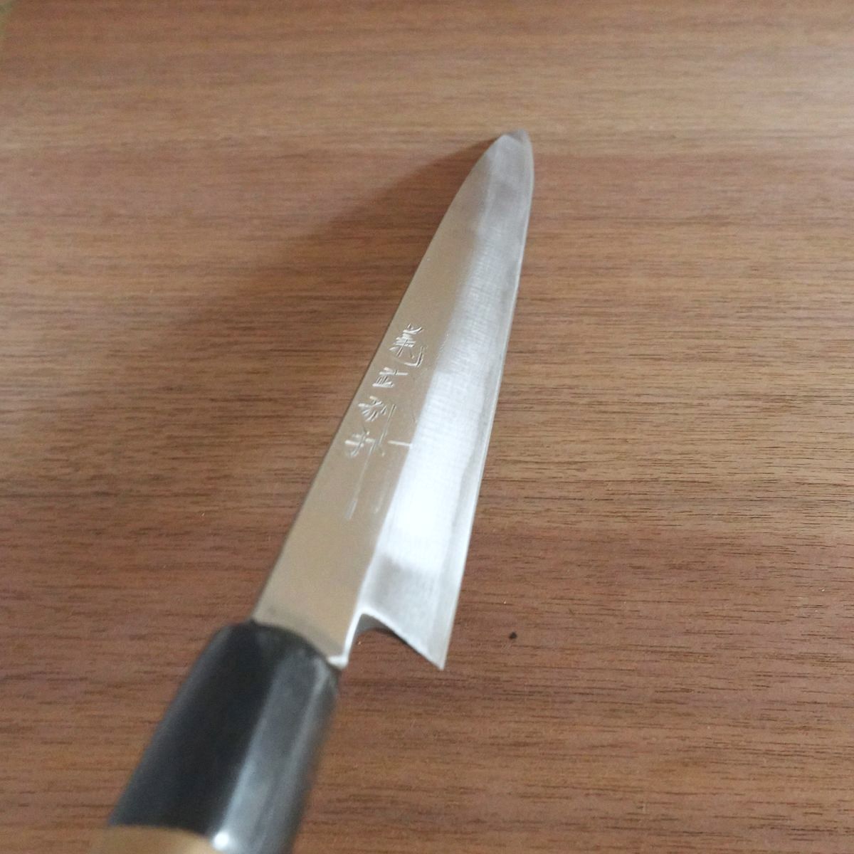 Kikutake Yanagiba Knife, Sharpened, Water Buffalo Handle, Sashimi Knife, Yasuki Steel, 240mm