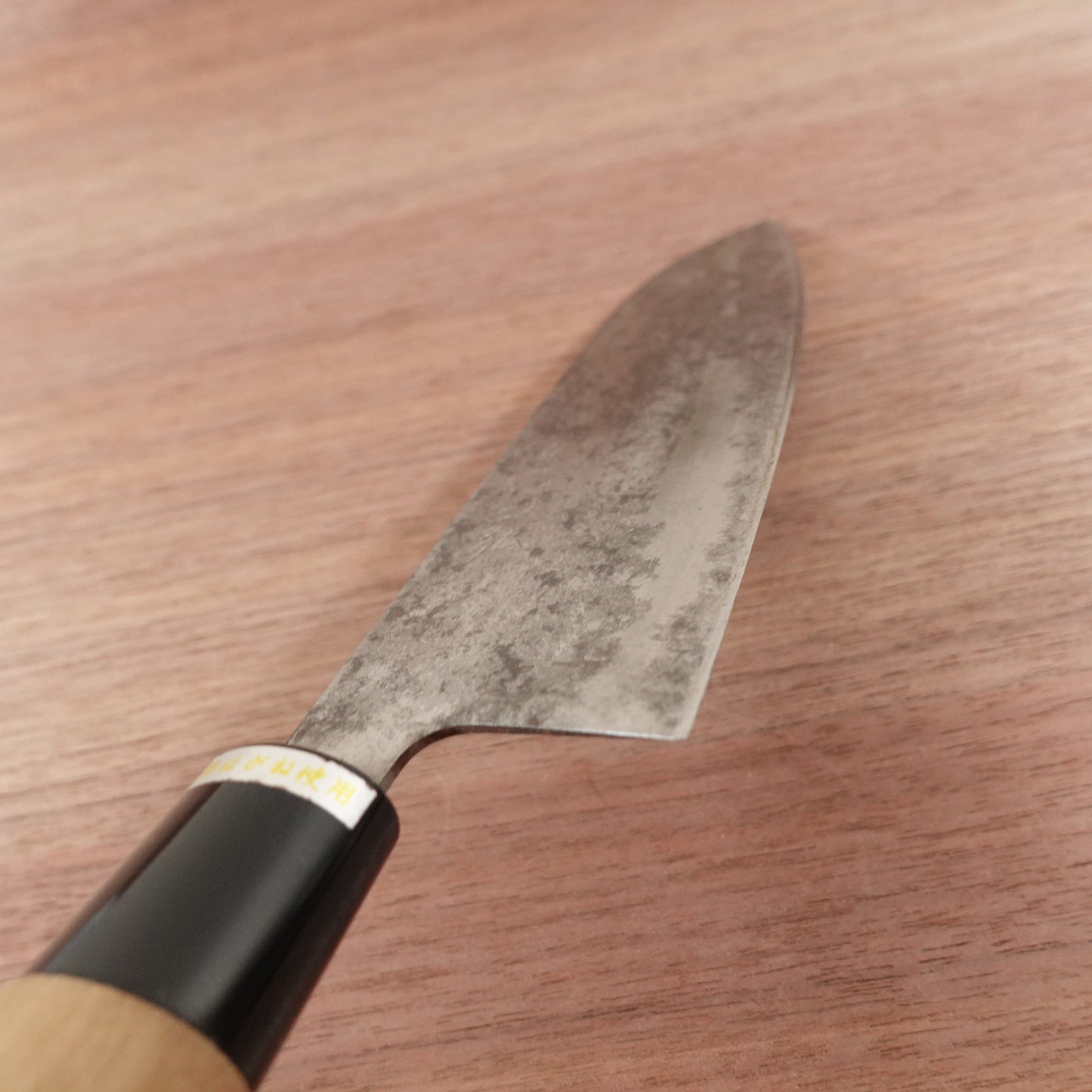 Tetsuhiro Wa-Santoku Knife, Sharpened, All-Purpose Knife, Carbon Steel, Double Bevel, 170mm