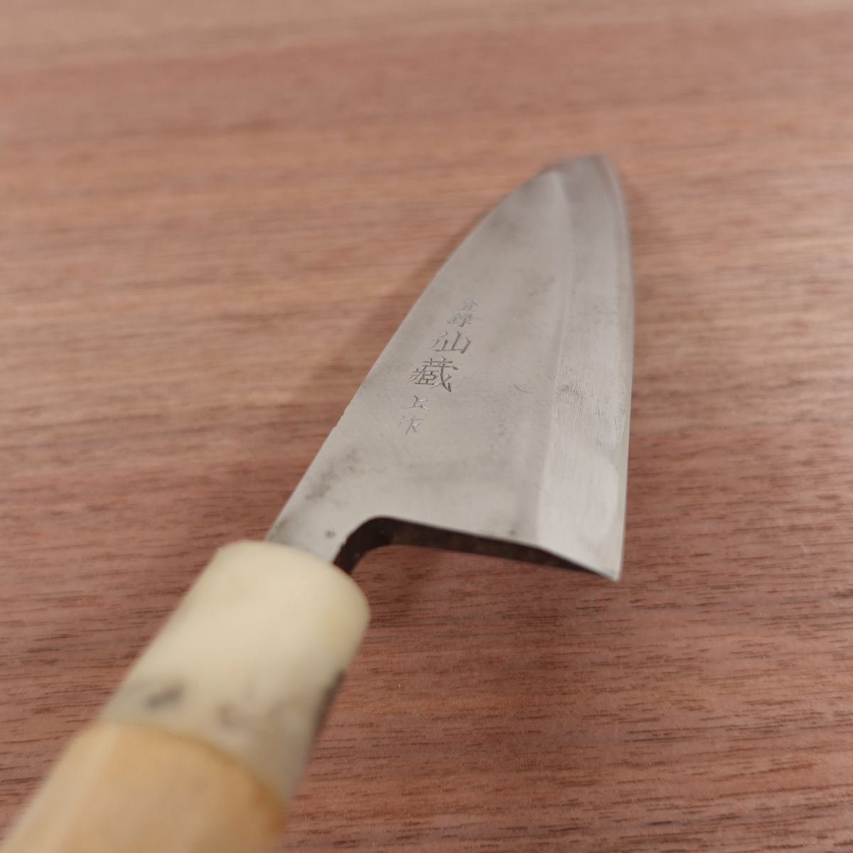 Senzo Deba Knife, Sharpened, White Ferrule, High Grade, Lightly Used, 155mm