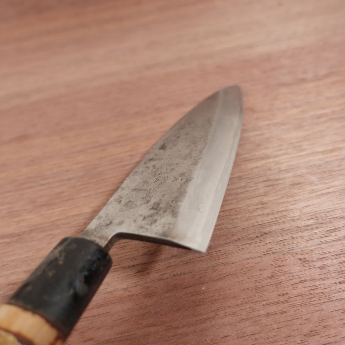 Togoro Ai-Deba Knife, Sharpened, Carbon Steel, Single Bevel, Thin Deba, Stored Item, 150mm