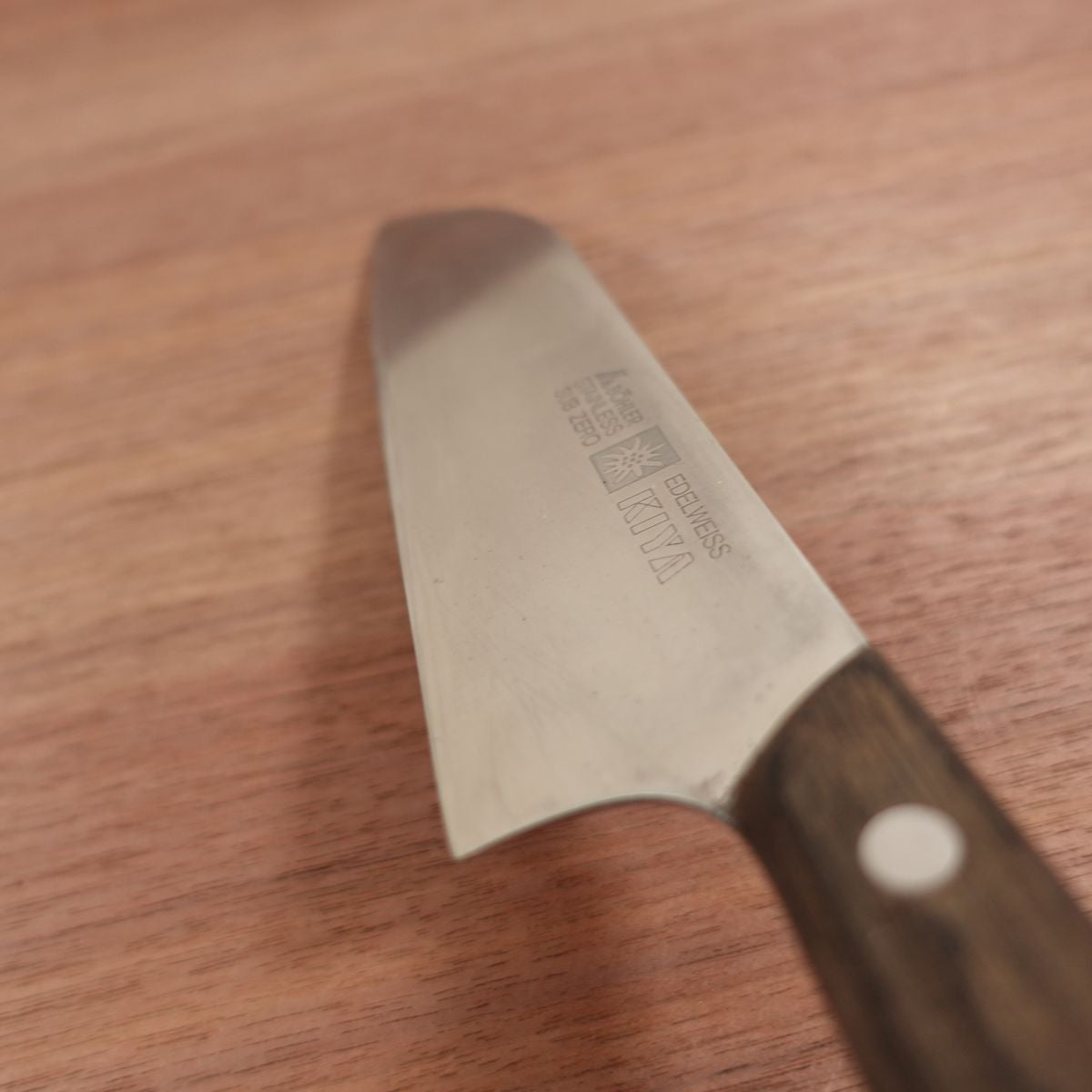 Kiya Santoku Knife, Sharpened, Edelweiss, All-Purpose Knife, Stainless Steel, 175mm
