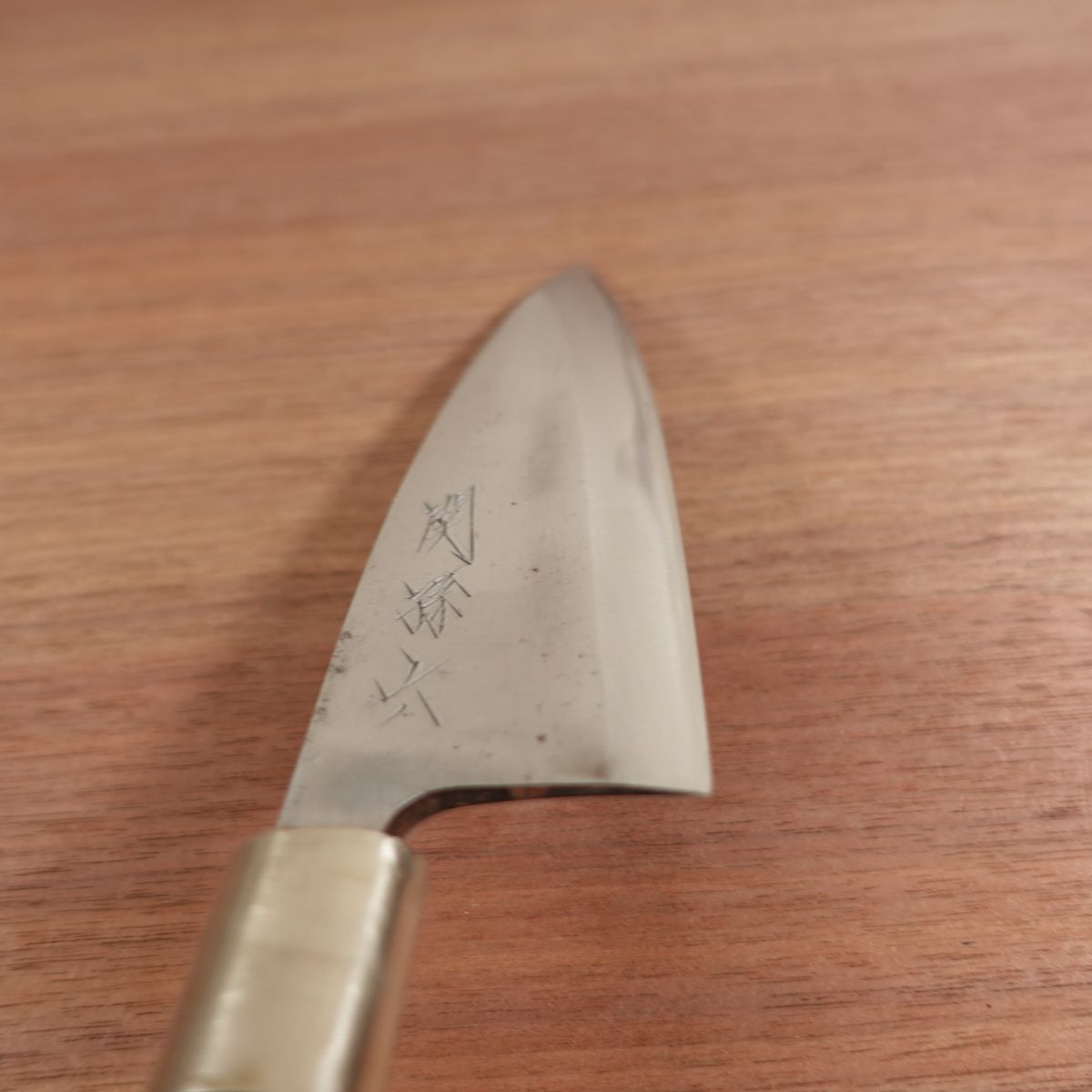 Seki Magoroku Deba Knife, Sharpened, Carbon Steel, Single Bevel, Carefully Used, 150mm